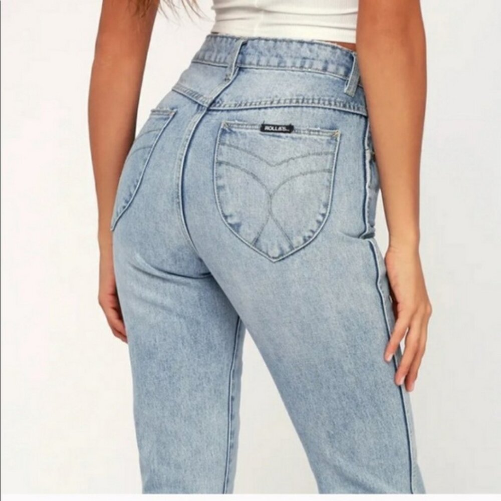 Rolla’s x Urban Outfitters Dusters High Rise Straight Jeans Light Wash 26